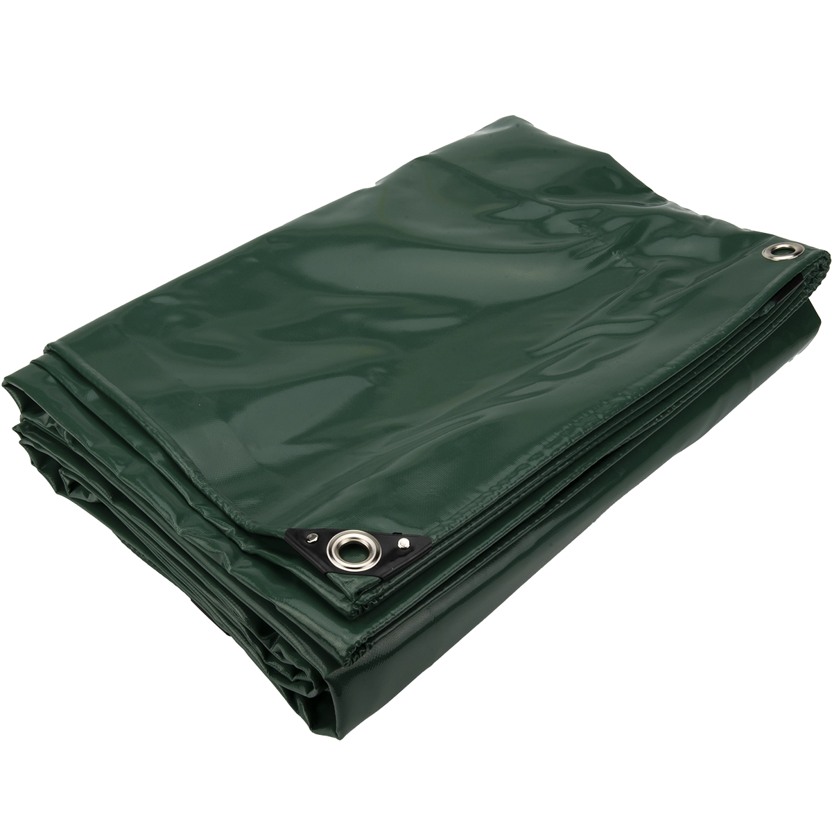 5x8 Afdekzeil PVC 650gr - Pijnboomgroen 6028 - zeilringen iedere 50cm
