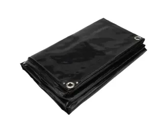 8x12 Afdekzeil PVC 650gr zwart