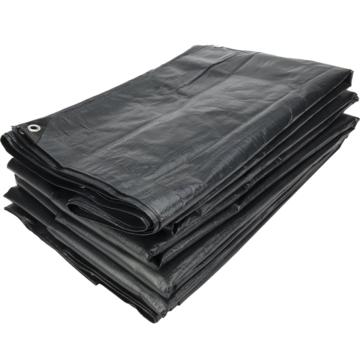 Afdekzeil 10x15 antraciet 170gr PE - Bouwzeil met zeilringen iedere 50cm
