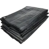 Afdekzeil 5x8 antraciet 170gr PE - Bouwzeil met zeilringen iedere 50cm