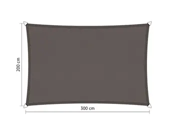 Schaduwdoek waterdicht 3x4 rechthoek Grey