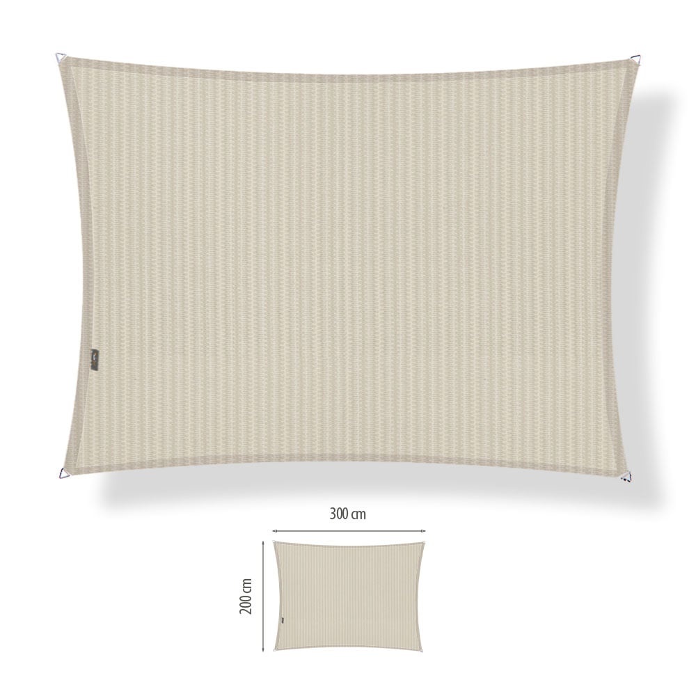 Schaduwdoek waterdicht 4x5x6,4 driehoek 90 graden Sand