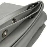 3x4 Afdekzeil PVC 650gr - Lichtgrijs 7035 - zeilringen iedere 50cm