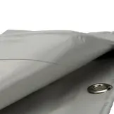 6x12 Afdekzeil PVC 650gr - Lichtgrijs 7035 - zeilringen iedere 50cm