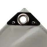 8x10 Afdekzeil PVC 650gr - Lichtgrijs 7035 - zeilringen iedere 50cm