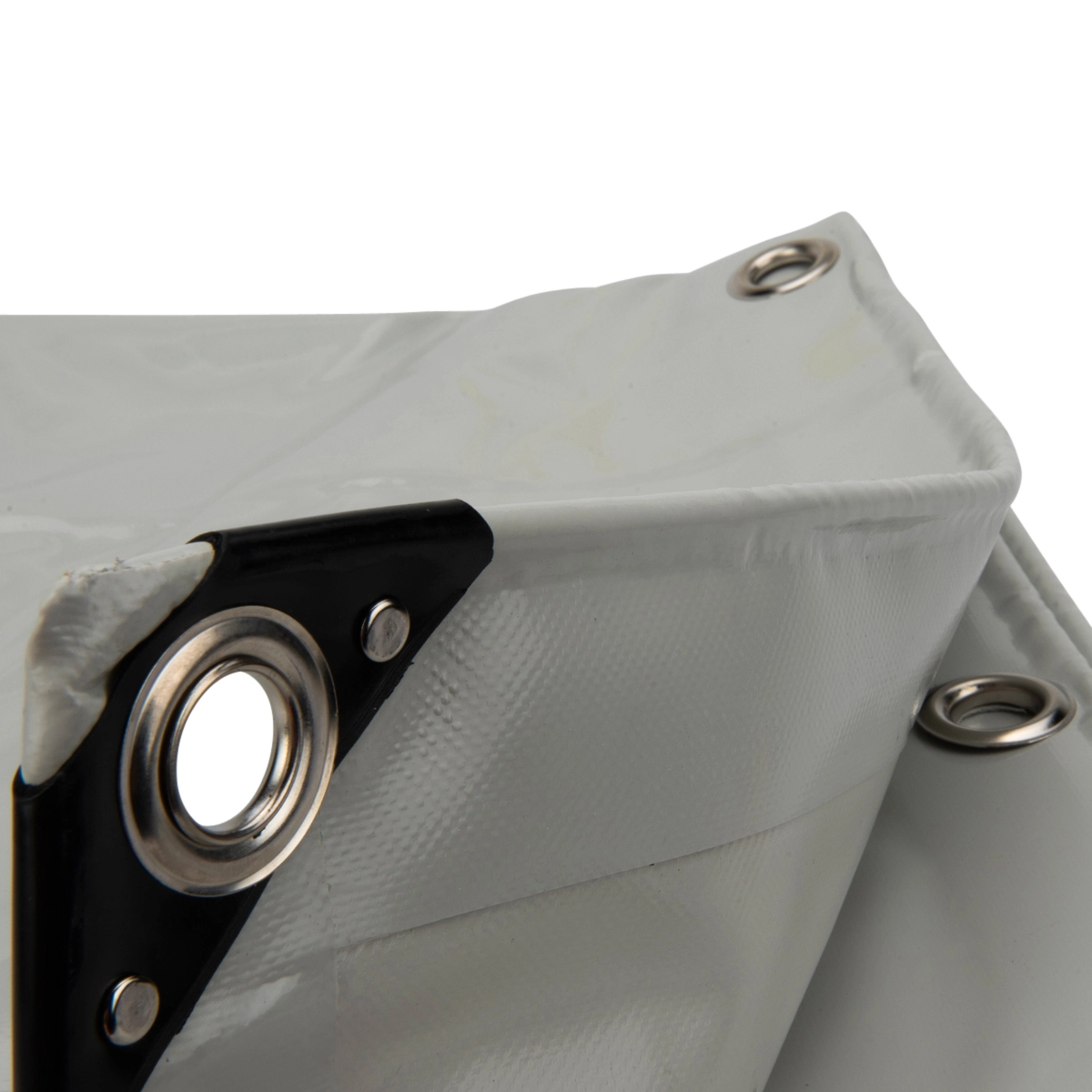 8x10 Afdekzeil PVC 650gr - Lichtgrijs 7035 - zeilringen iedere 50cm