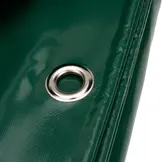 6x8 Afdekzeil PVC 650gr - Pijnboomgroen 6028 - zeilringen iedere 50cm