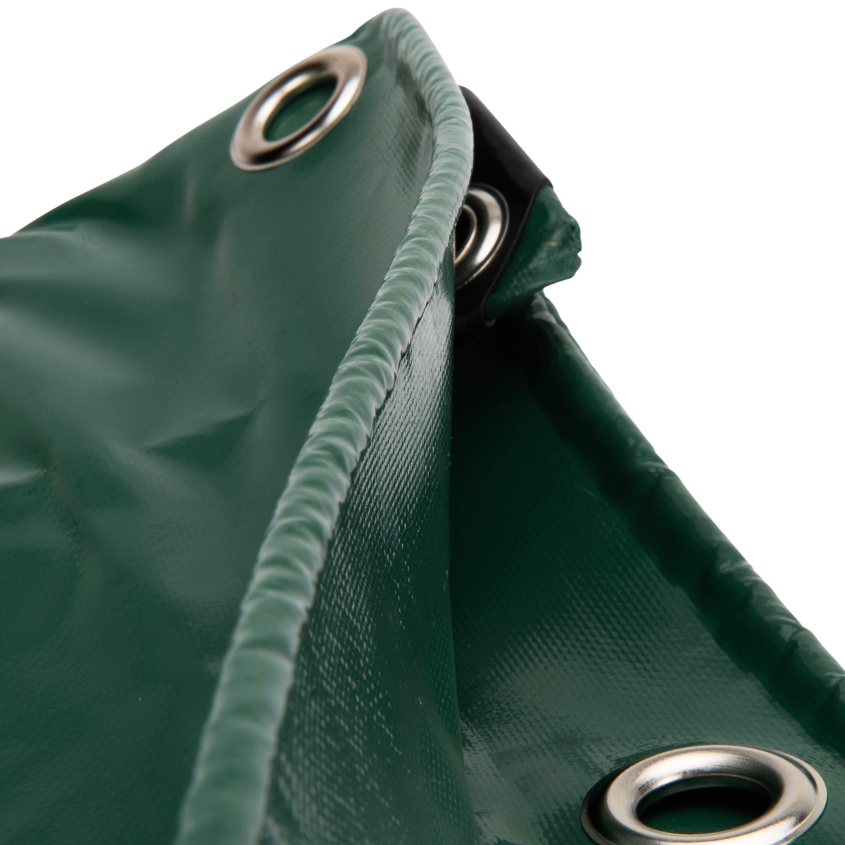 8x10 Afdekzeil PVC 650gr - Pijnboomgroen 6028 - zeilringen iedere 50cm