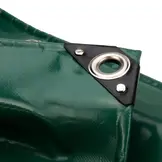 8x10 Afdekzeil PVC 650gr - Pijnboomgroen 6028 - zeilringen iedere 50cm