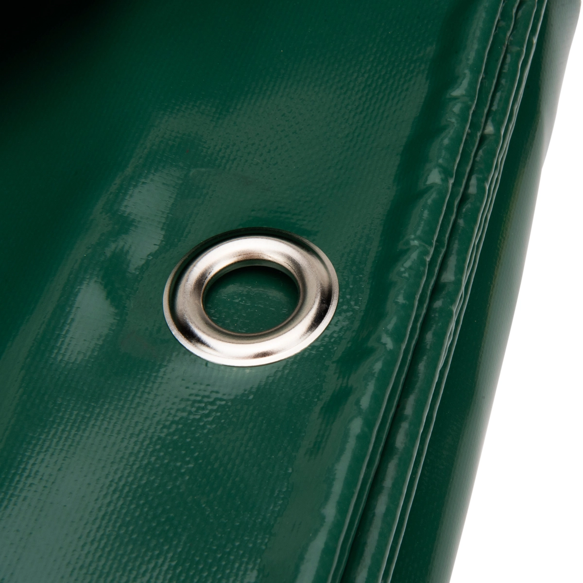 8x12 Afdekzeil PVC 650gr - Pijnboomgroen 6028 - zeilringen iedere 50cm