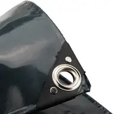 3x6 Afdekzeil PVC 650gr - Antraciet 7016 - zeilringen iedere 50cm