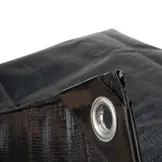 Afdekzeil 3x6 antraciet 170gr PE - Bouwzeil met zeilringen iedere 50cm