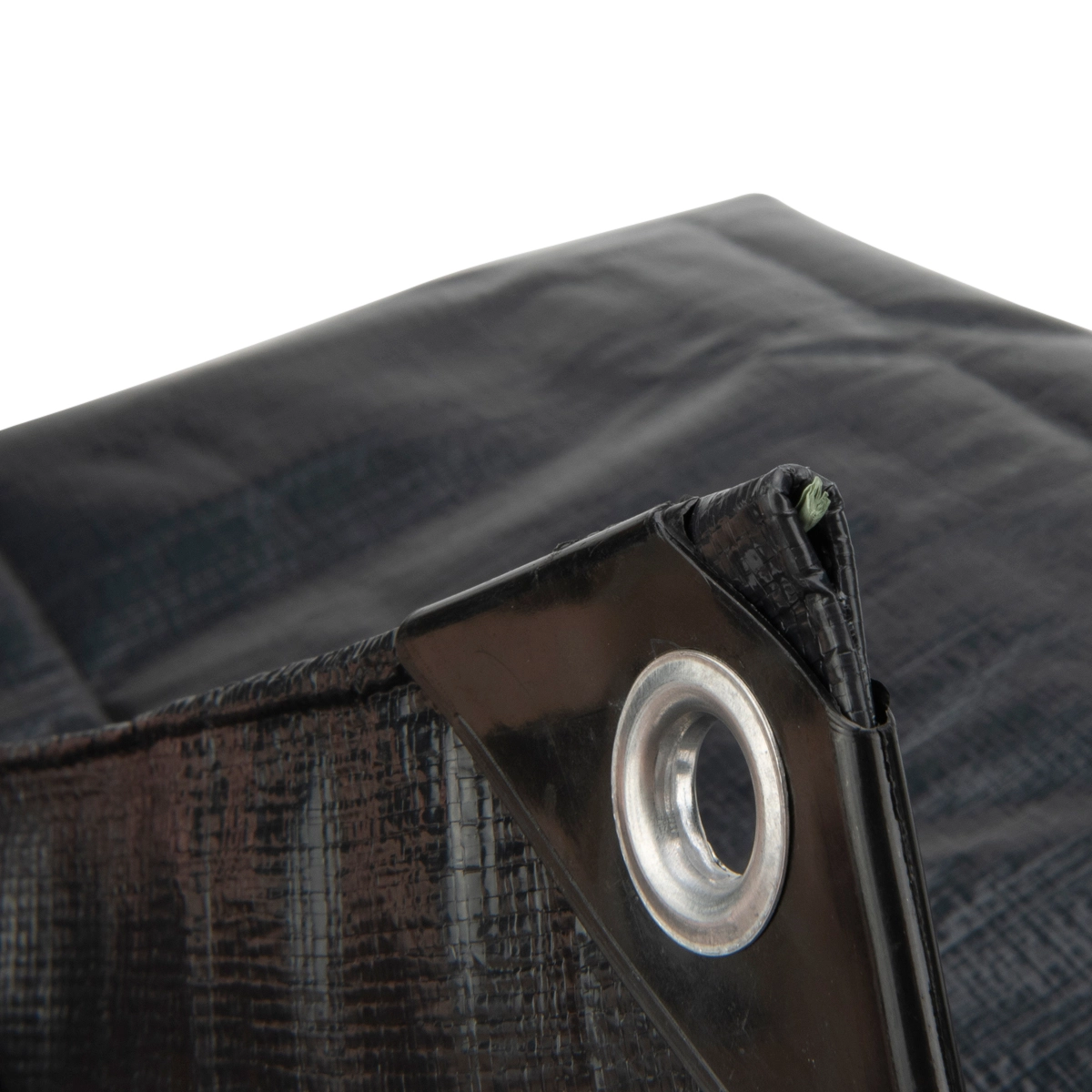 Afdekzeil 6x8 antraciet 170gr PE - Bouwzeil met zeilringen iedere 50cm