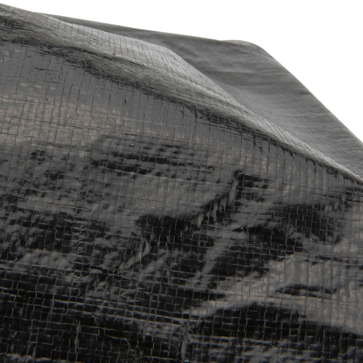 10x12 zwart 150gr afdekzeil met zeilringen - bouwzeil