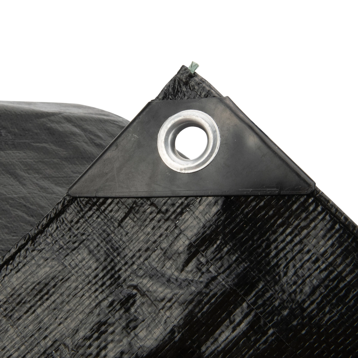 2x3 zwart 170gr afdekzeil met zeilringen - bouwzeil