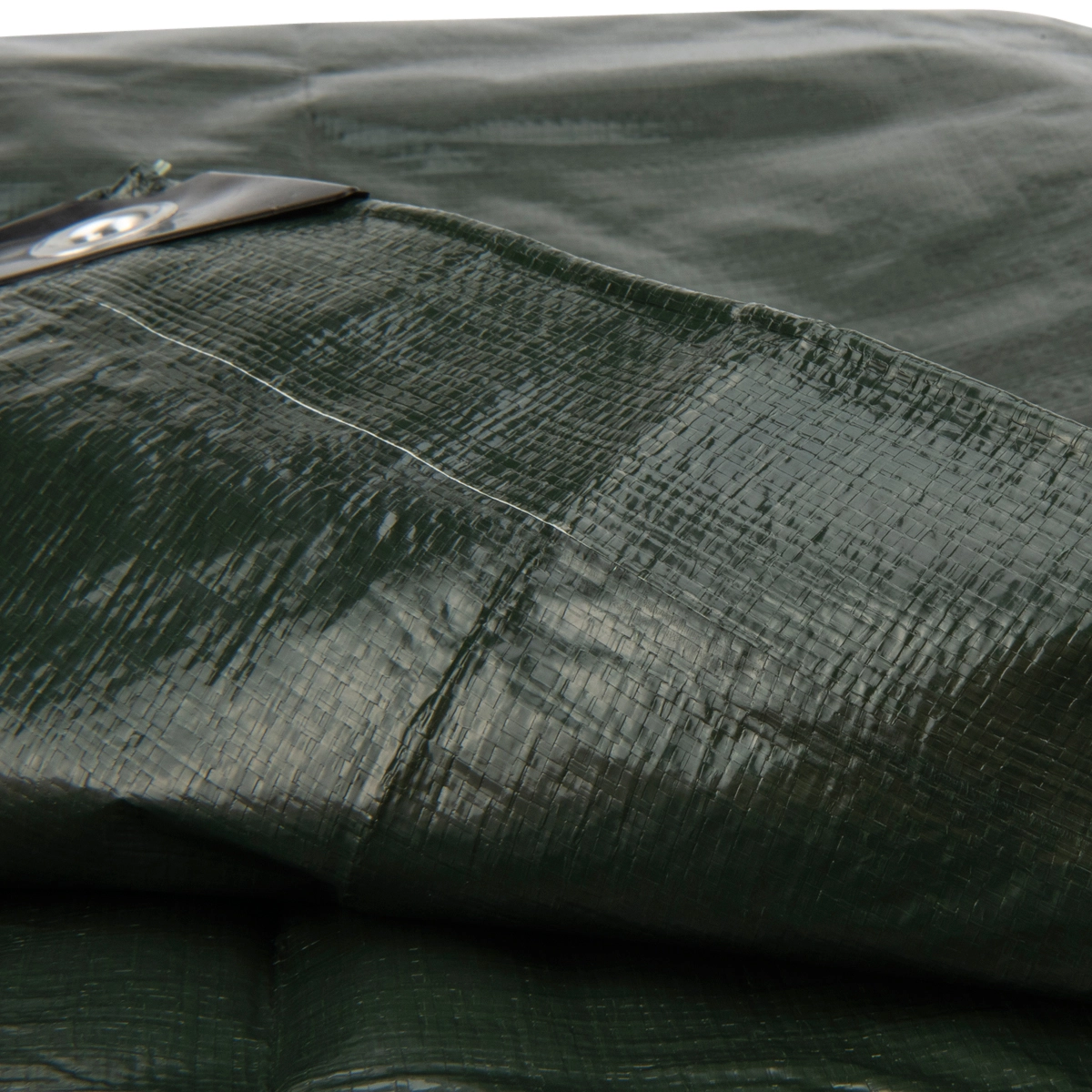 1,5x6 groen 170gr PE afdekzeil met zeilringen iedere 50cm - bouwzeil