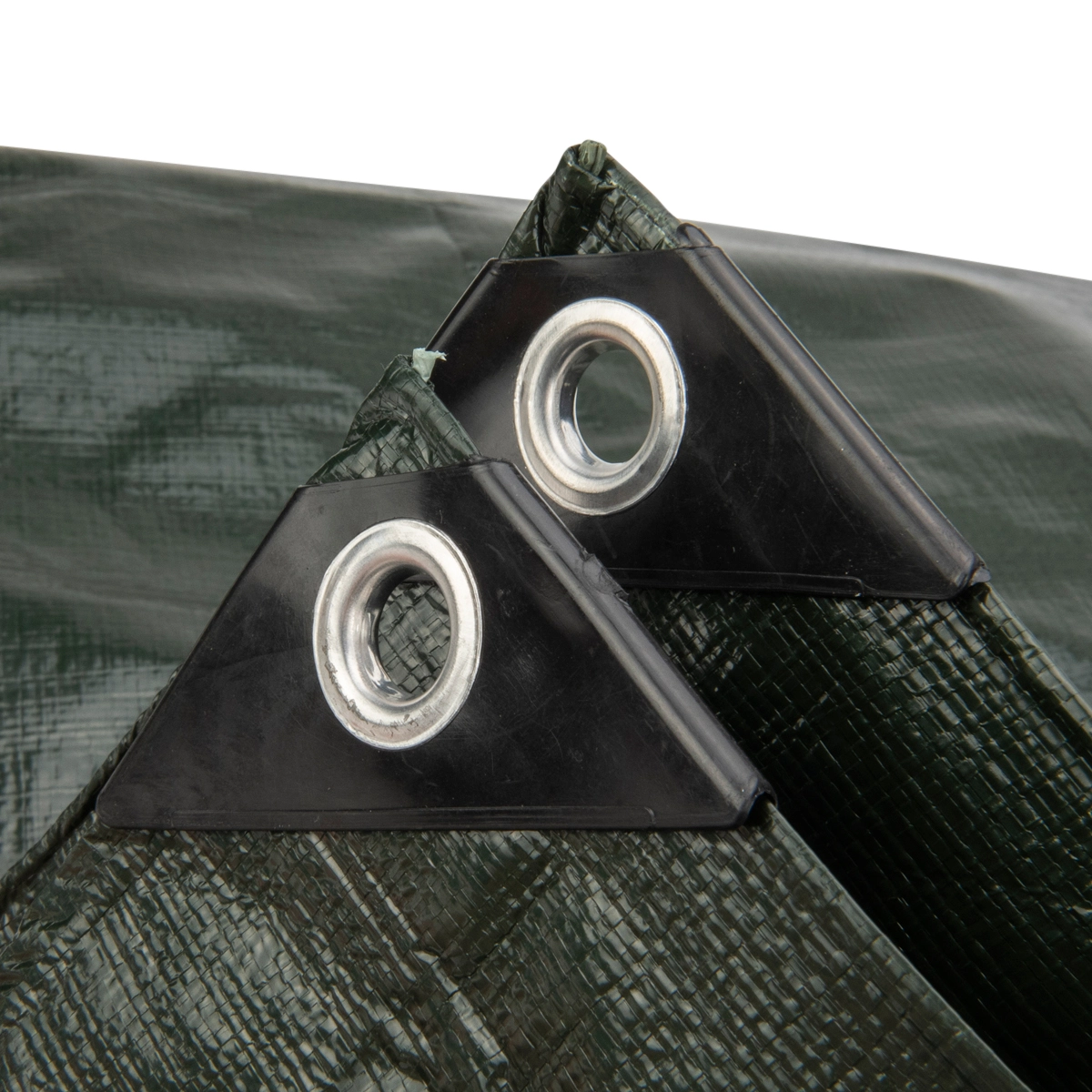 5x6 groen 170gr afdekzeil met zeilringen - bouwzeil