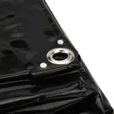 2x3 Afdekzeil PVC 650gr - Gitzwart 9005 - zeilringen iedere 50cm