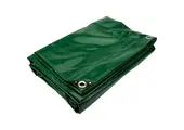 5x6 groen 650gr PVC afdekzeil met zeilringen