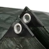 Afdekzeil 10x10 groen 170gr PE - Bouwzeil met zeilringen iedere 50cm