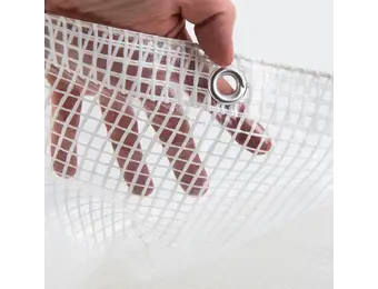 8x12 Transparant gewapend afdekzeil 250gr