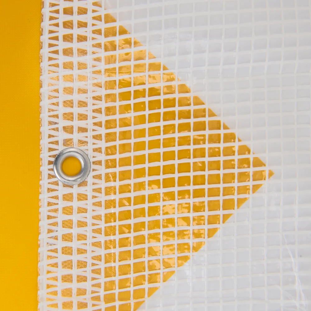 6x12 Transparant gewapend afdekzeil 250gr