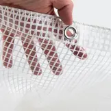 4x5 Transparant gewapend afdekzeil 250gr