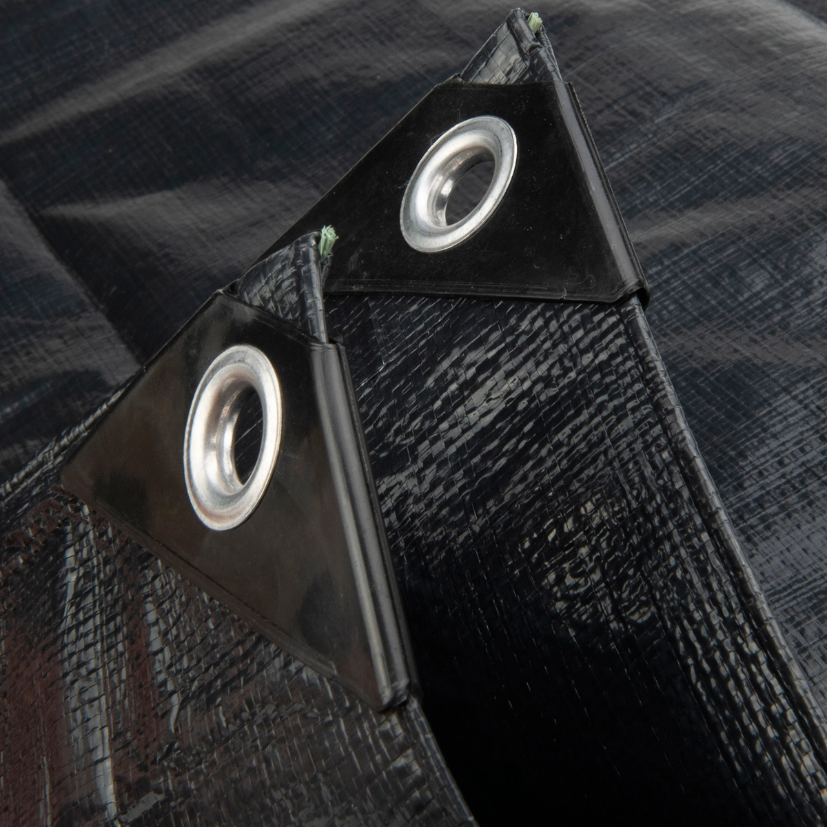 Afdekzeil 10x10 antraciet 170gr PE - Bouwzeil met zeilringen iedere 50cm