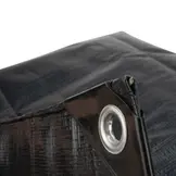 Afdekzeil 10x20 antraciet 170gr PE - Bouwzeil met zeilringen iedere 50cm