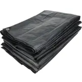 Afdekzeil 10x20 antraciet grijs 170gr PE - Bouwzeil met zeilringen iedere 50cm