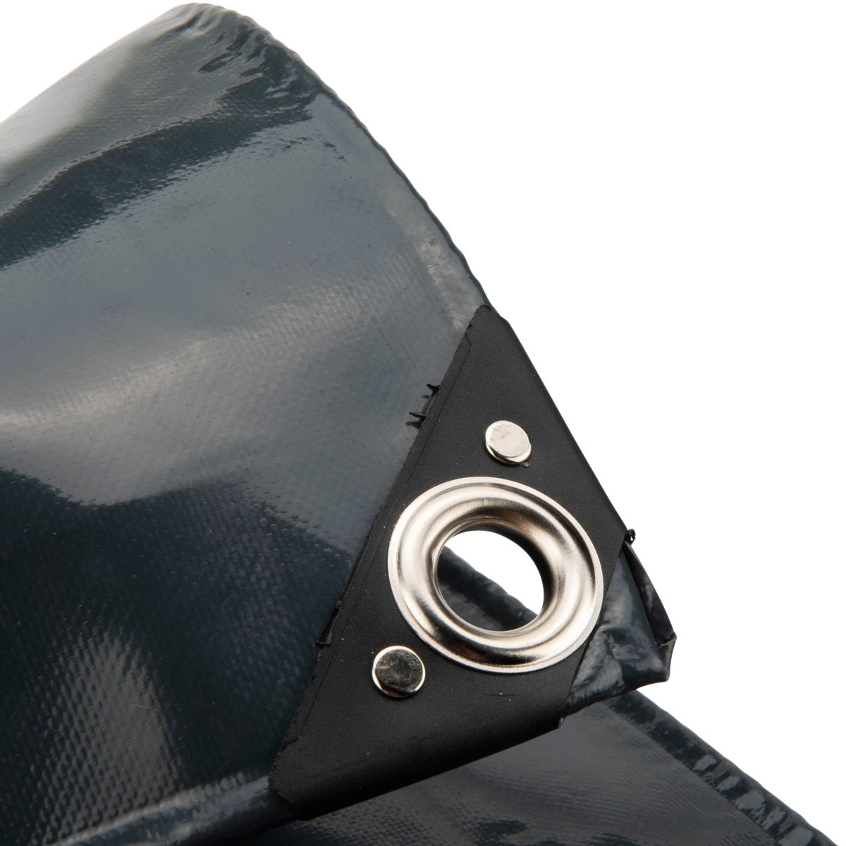 3,5x5 Afdekzeil PVC 450gr - Antraciet 7016 - zeilringen iedere 50cm