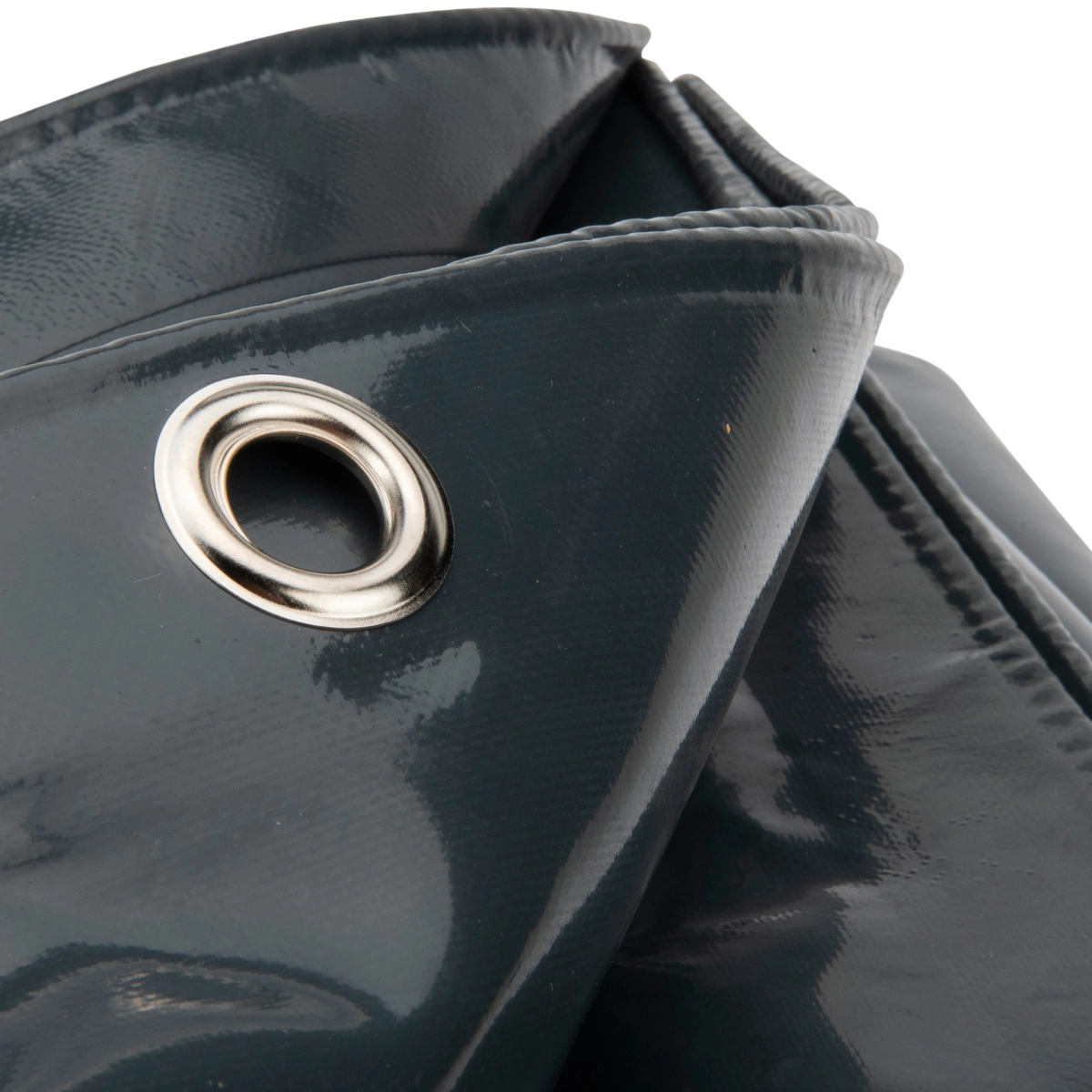 3,5x7 Afdekzeil PVC 450gr - Antraciet 7016 - zeilringen iedere 50cm