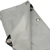 3,5x5 Afdekzeil PVC 650gr - Lichtgrijs 7035 - zeilringen iedere 50cm