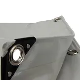 3,5x5 Afdekzeil PVC 650gr - Lichtgrijs 7035 - zeilringen iedere 50cm