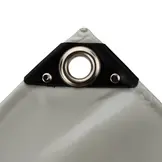 3,5x6 Afdekzeil PVC 650gr - Lichtgrijs 7035 - zeilringen iedere 50cm