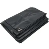 3,5x8 Afdekzeil PVC 650gr - Antraciet 7016 - zeilringen iedere 50cm