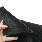 Privacydoek op rol 200 cm zwart – extra zwaar 300 g/m², ±95% zichtdicht