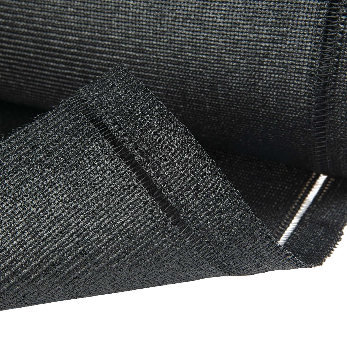 Privacydoek op rol 200 cm zwart – extra zwaar 300 g/m², ±95% zichtdicht