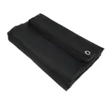 Winddoek PVC 200x300 cm met zeilringen zwart fijnmazig