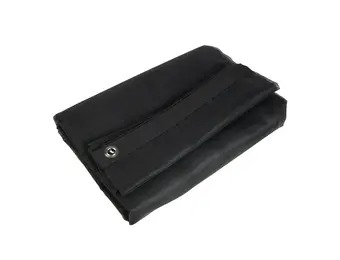 Winddoek PVC 200x300 cm met zeilringen zwart