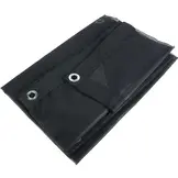 Gaasdoek PVC 200x300cm met zeilringen zwart fijnmazig