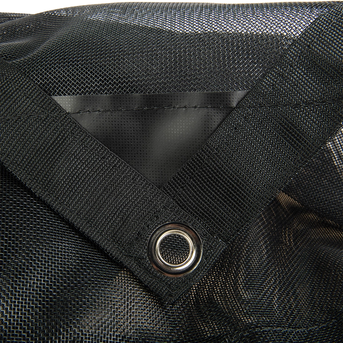 Aanhangernet PVC 200×300 cm met zeilringen zwart fijnmazig