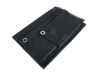 Gaasdoek PVC 220x370 cm met zeilringen zwart