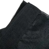 Gaasdoek PVC 220x370 cm met zeilringen zwart fijnmazig