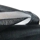 Gaasdoek PVC 220x420 cm met zeilringen zwart fijnmazig