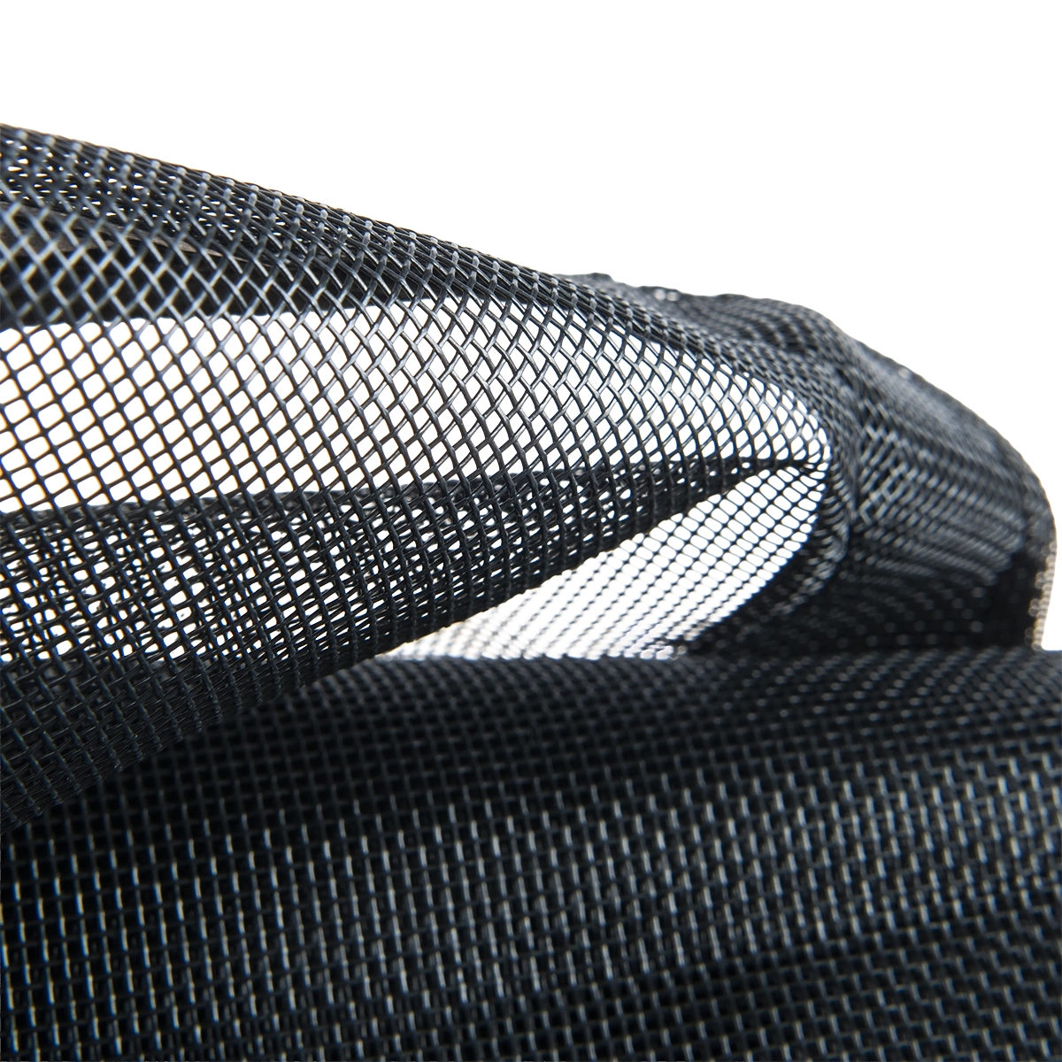 Gaasdoek PVC 350x700 cm met zeilringen zwart fijnmazig