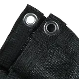 Gaasdoek HDPE 200x350 cm met zeilringen zwart fijnmazig