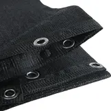 Gaasdoek HDPE 220x420 cm met zeilringen zwart fijnmazig