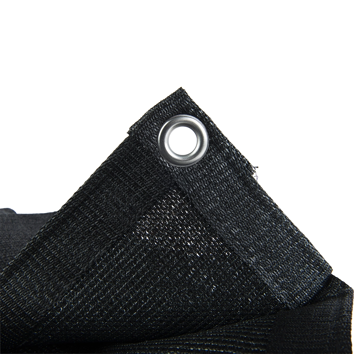 Gaasdoek HDPE 220x420 cm met zeilringen zwart fijnmazig