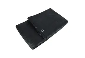 Aanhangernet HDPE 150x220cm met zeilringen zwart